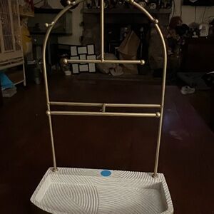 Elegant Gold and White jewelry Rack